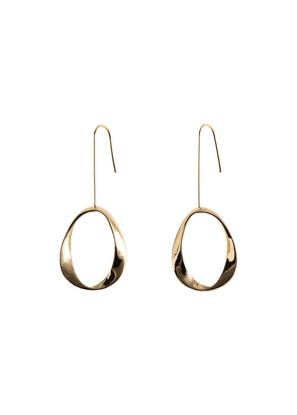 MANGO - Hoop pendant earrings - One size - Women Product Image