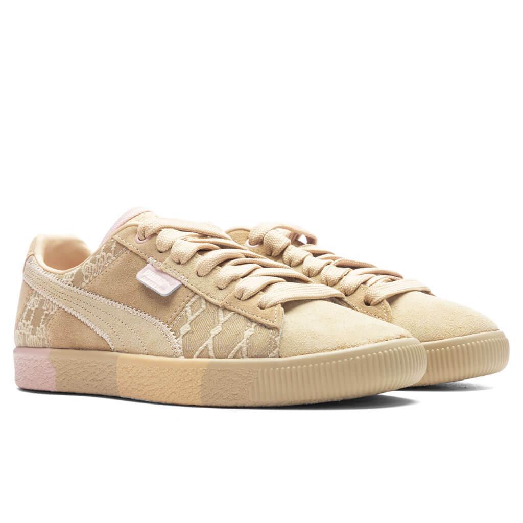 Puma x Dapper Dan Clyde Pre-Game Runway Women's - Croissant/Rose Dust Female Product Image