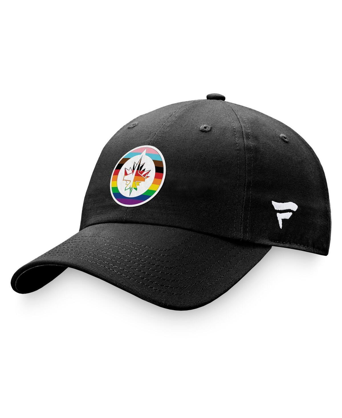 Mens Fanatics Branded Black New York Islanders Team Logo Pride Adjustable Hat Product Image