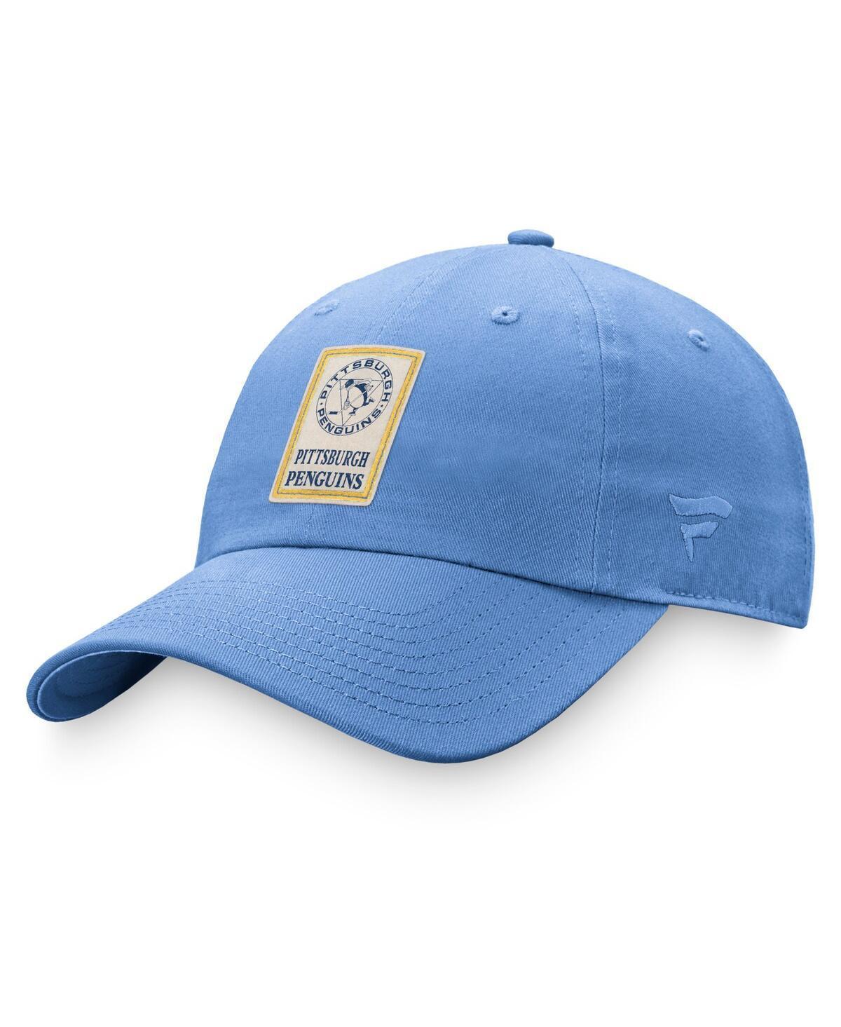 Womens Fanatics Light Blue Distressed Pittsburgh Penguins Heritage Vintage-Like Adjustable Hat Product Image