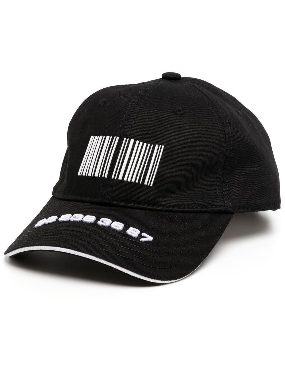 Barcode-print Baseball Cap In Black Product Image