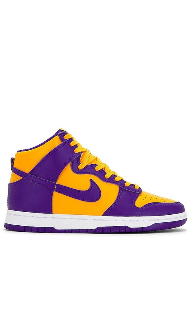 Dunk High Retro Leather High-top Trainers In Purple Product Image