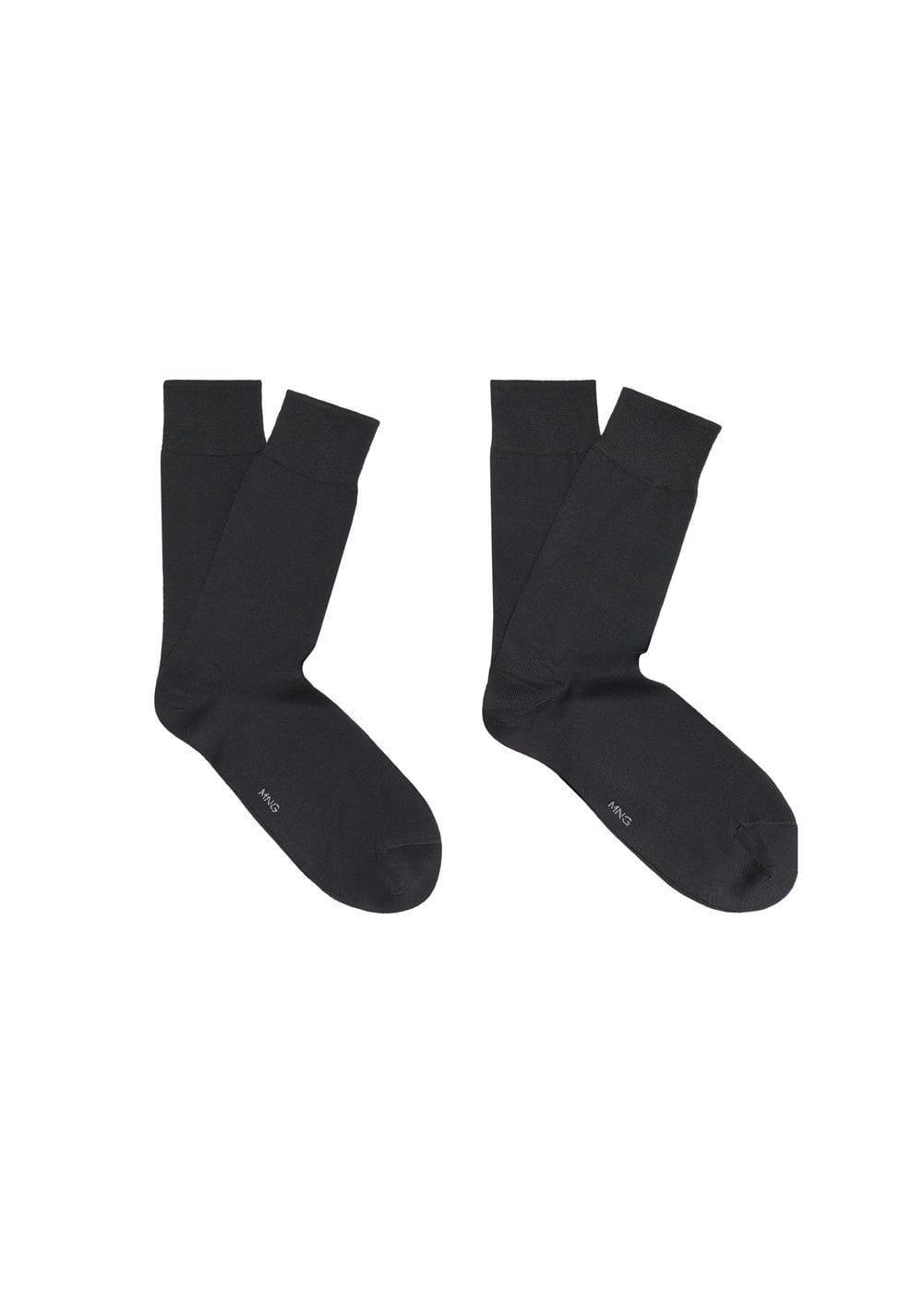 MANGO MAN - Basic cotton socks blackMen Product Image