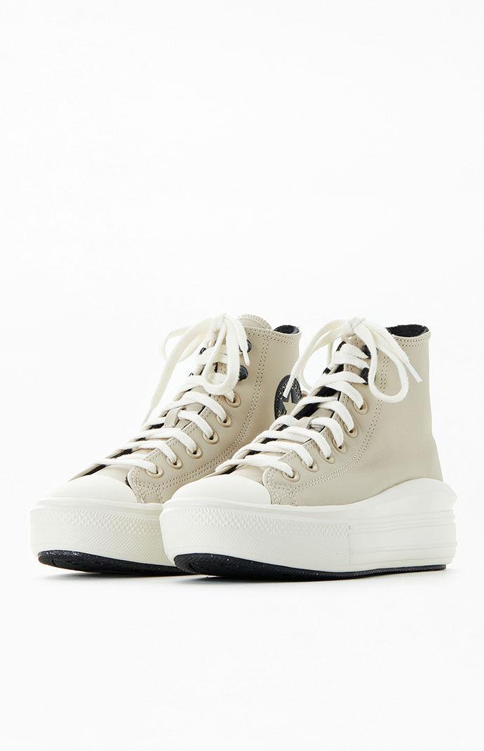 Converse Chuck Taylor All Star Move Platform Fleece-Lined Leather Sneakers Product Image