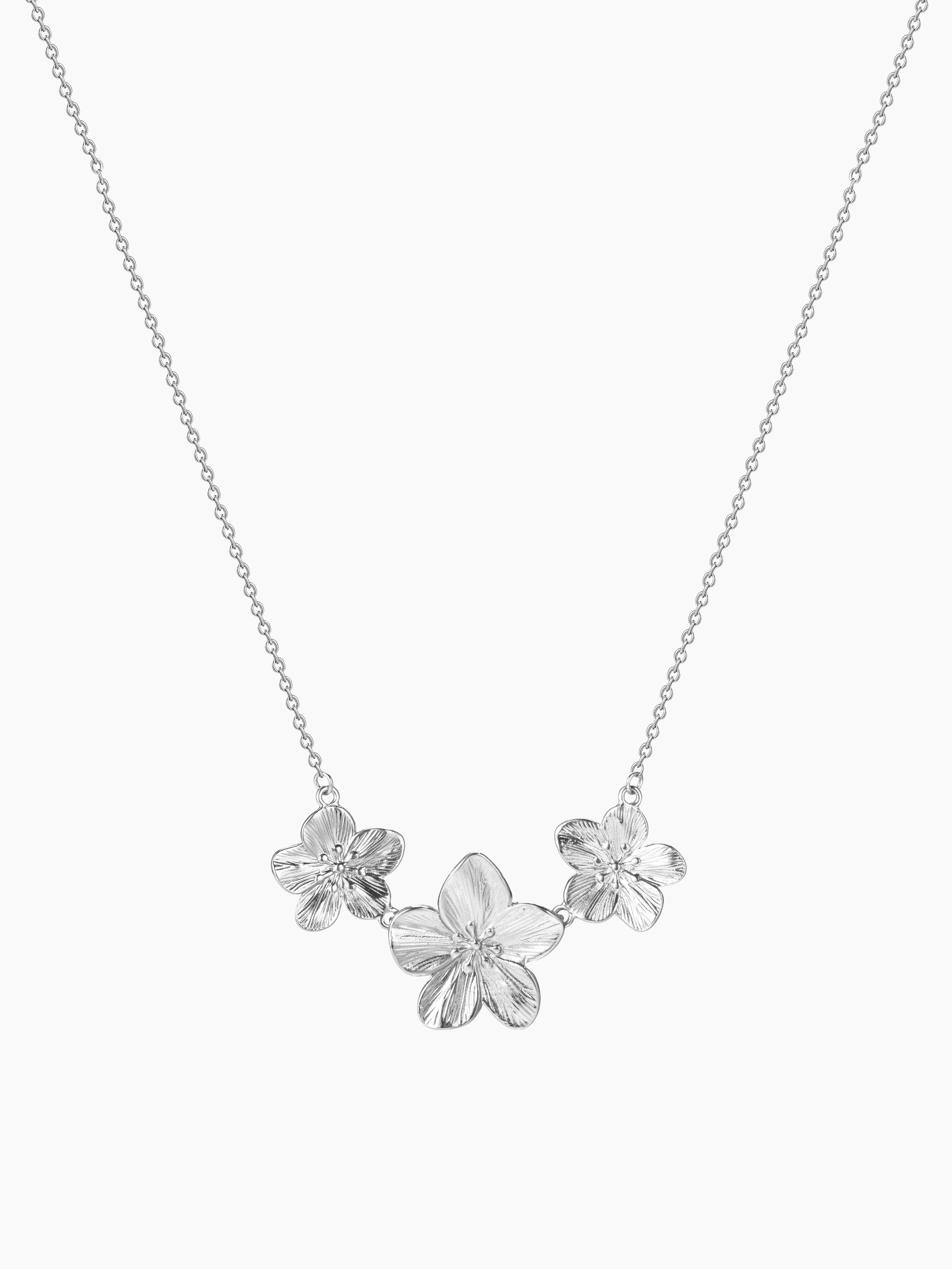 TRIPLE FLORAL PENDANT NECKLACE Product Image