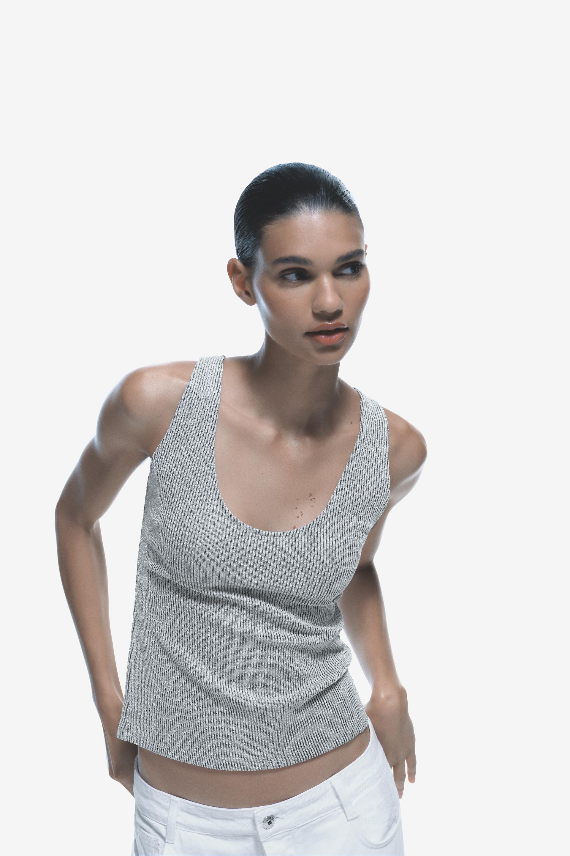 SHINY STRAP TANK TOP Product Image