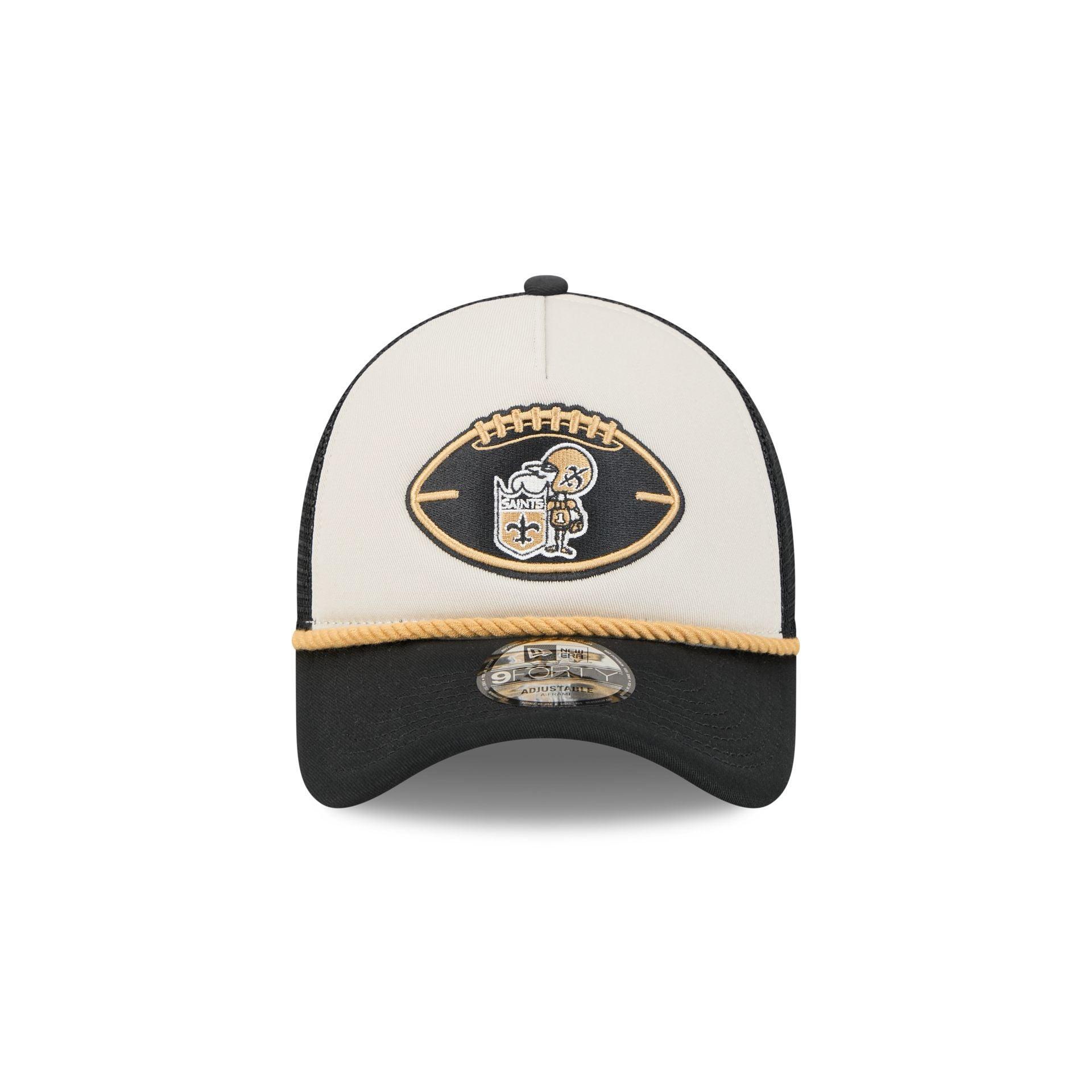 New Orleans Saints 2024 Historic Sideline 9FORTY A-Frame Snapback Hat Male Product Image