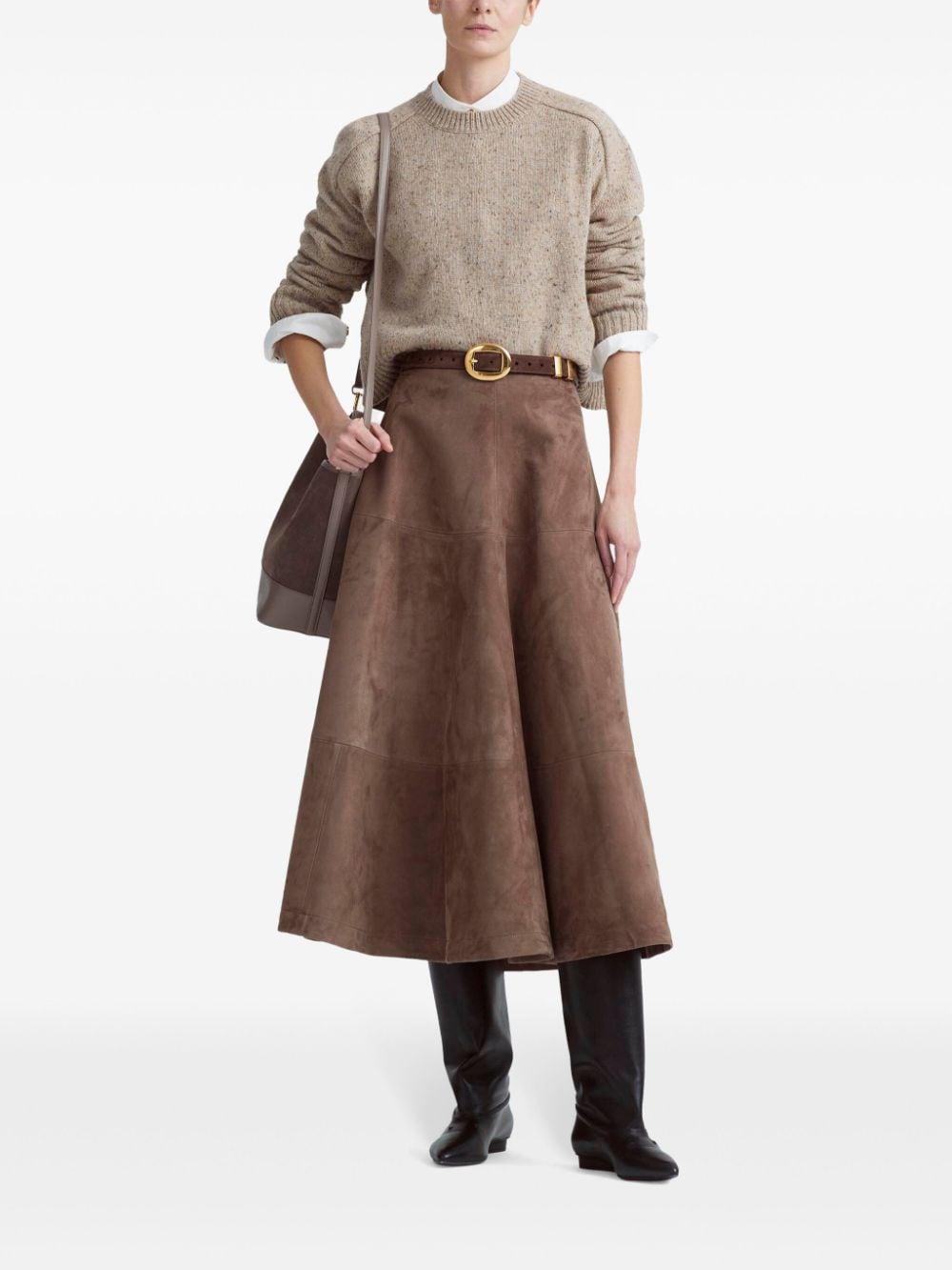 Varda suede midi skirt Product Image