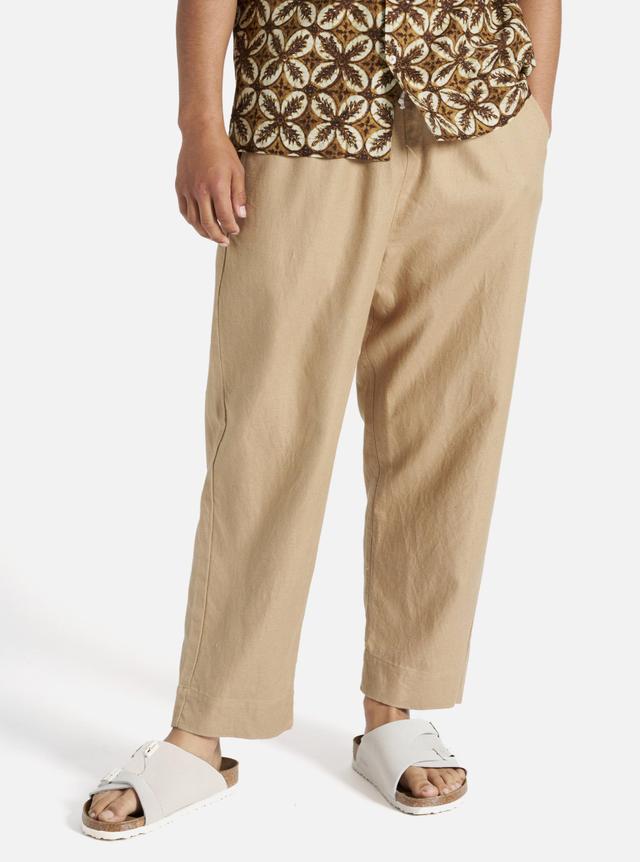 Universal Works Judo Pant in Sand Linen Cotton Suiting Product Image