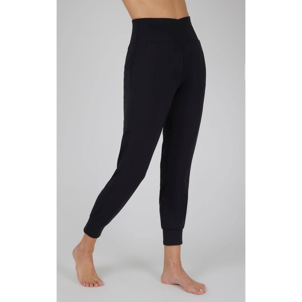 Yogalicious Womens Lux Nola Crossover Waist Jogger
 - Black - Medium Product Image