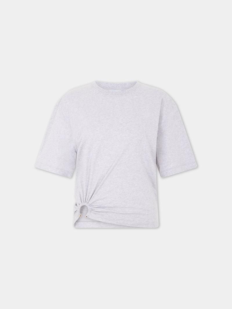 Grey t-shirt with piercing Product Image