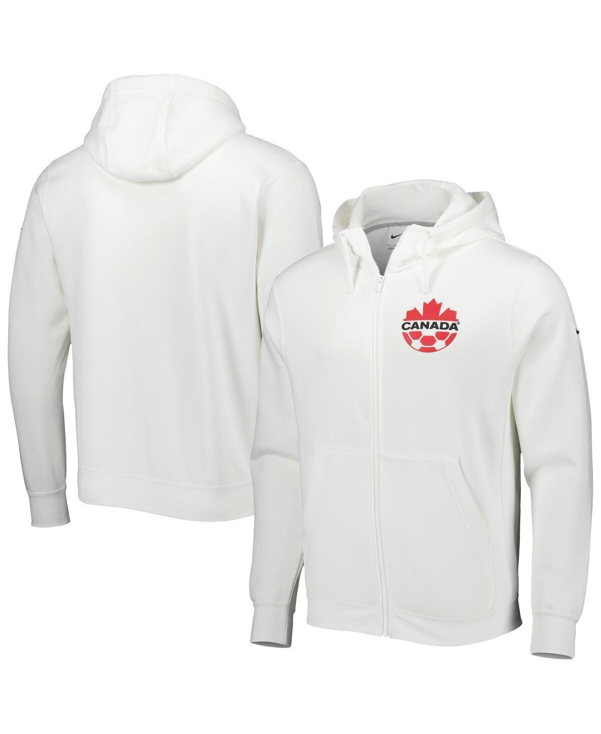 Mens Nike White Canada Soccer Club Fleece Full-Zip Hoodie Product Image