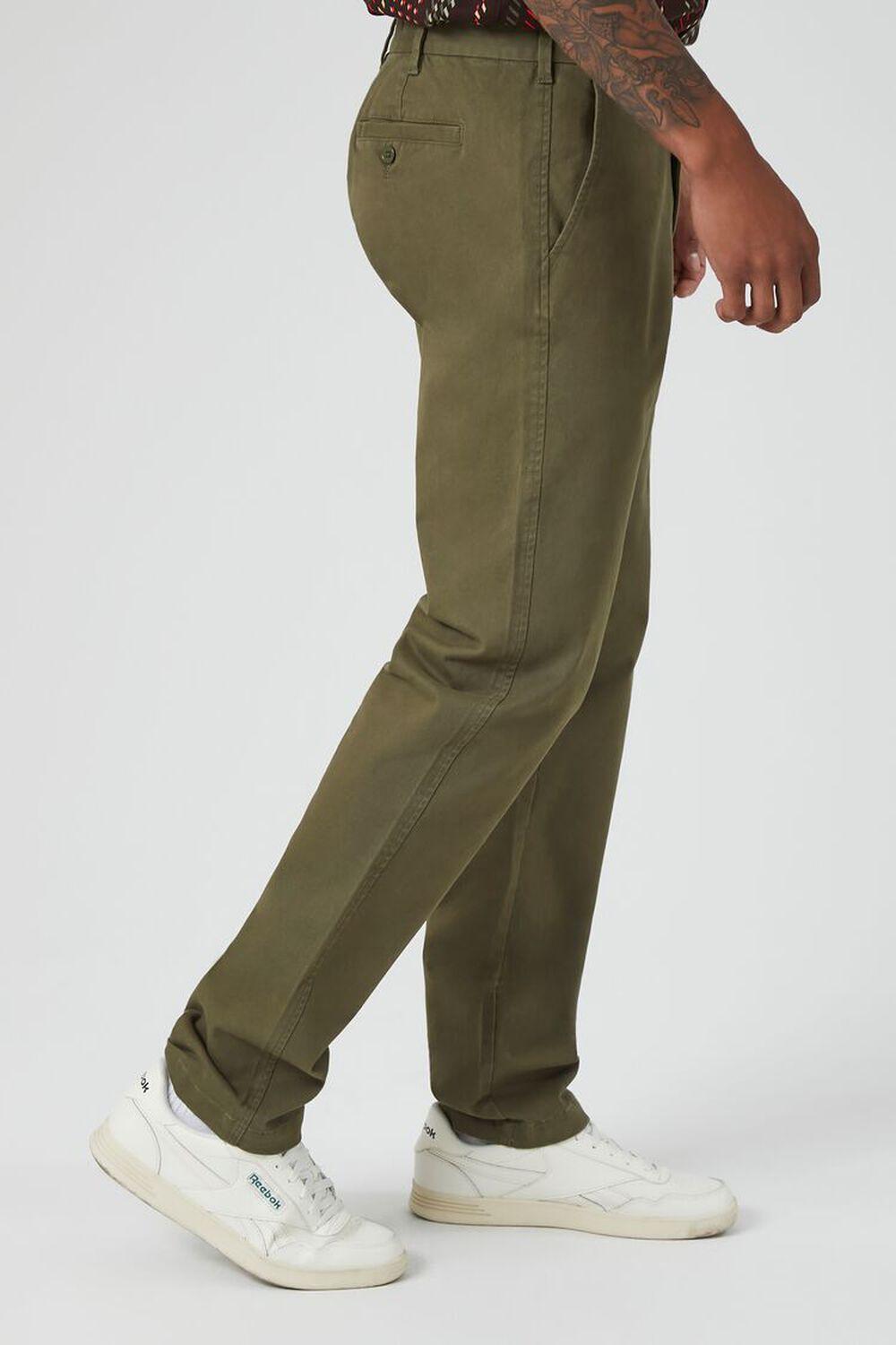 Twill Mid-Rise Slim-Fit Pants | Forever 21 Product Image