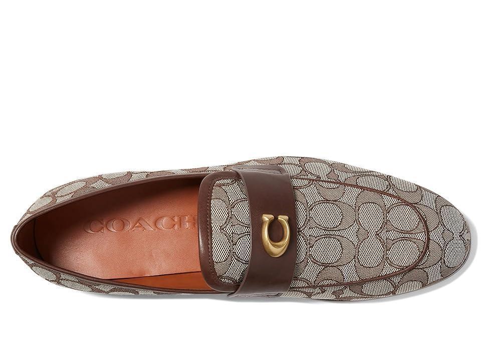 COACH Mens Sculpt C Signature Jacquard and Leather Loafers Product Image