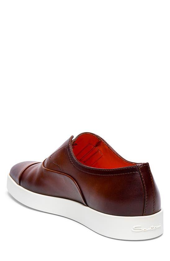 SANTONI Money Oxford Sneaker In Brown Product Image