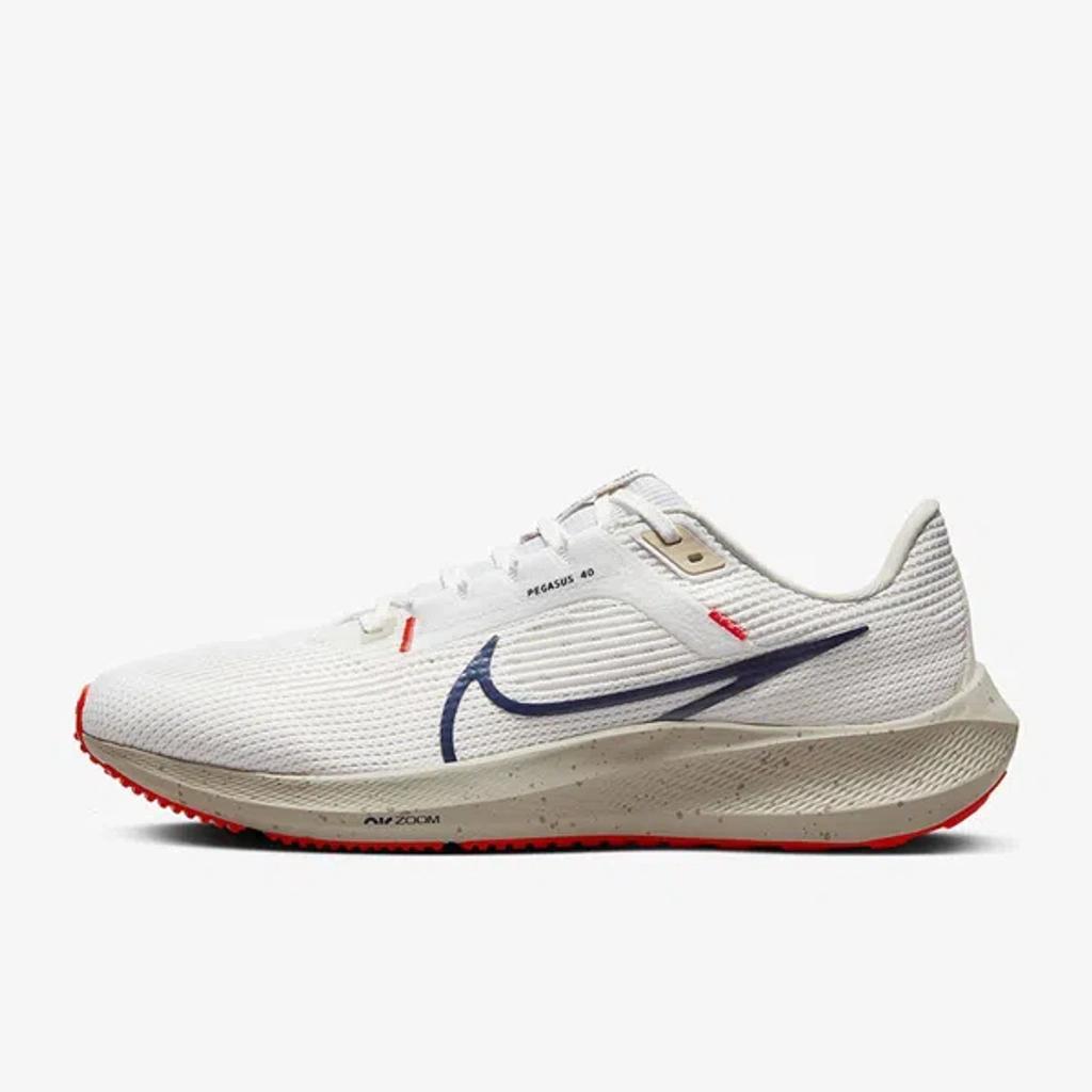 NIKE Mens  Air Zoom Pegasus 40 In White/obsidian/brown Product Image