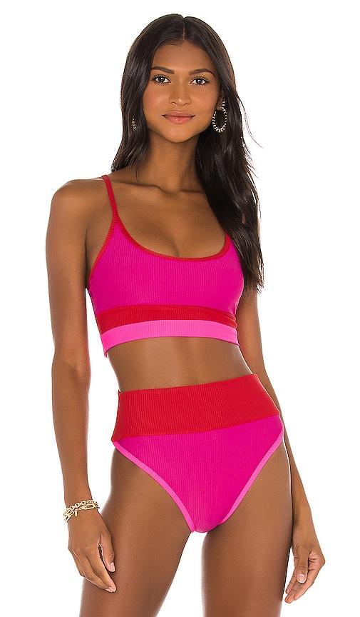 Beach Riot Eva Colorblock Bikini Top Product Image