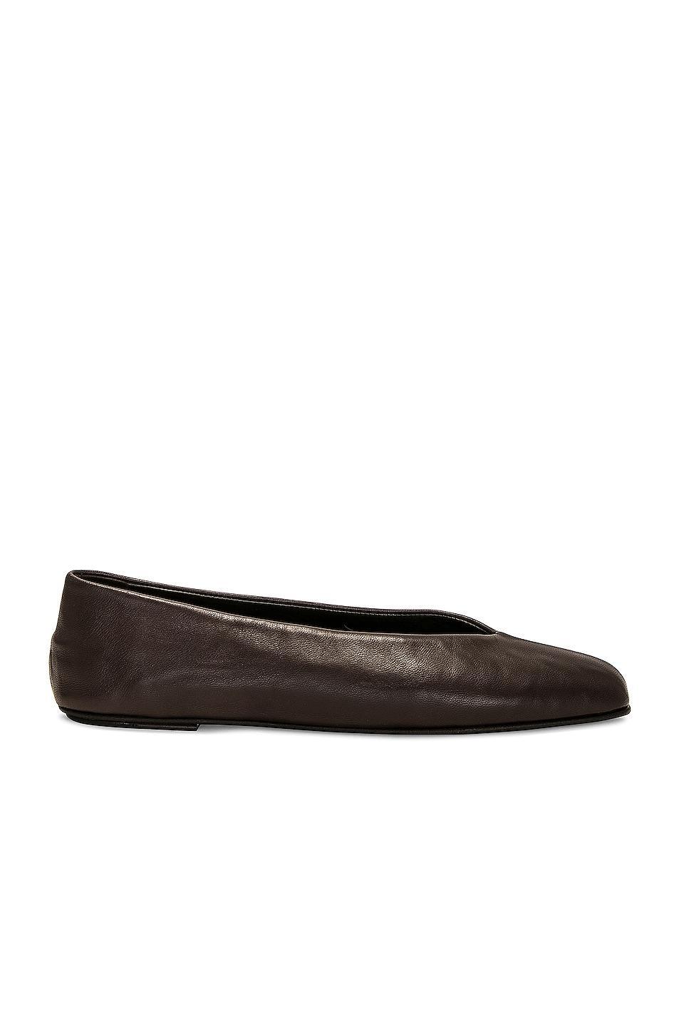 The Row Eva Two Flat in Dark Brown - Brown. Size 41 (also in ). Product Image