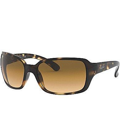 Ray-Ban Womens 0RB4068 60mm Havana Square Wrap Sunglasses Product Image