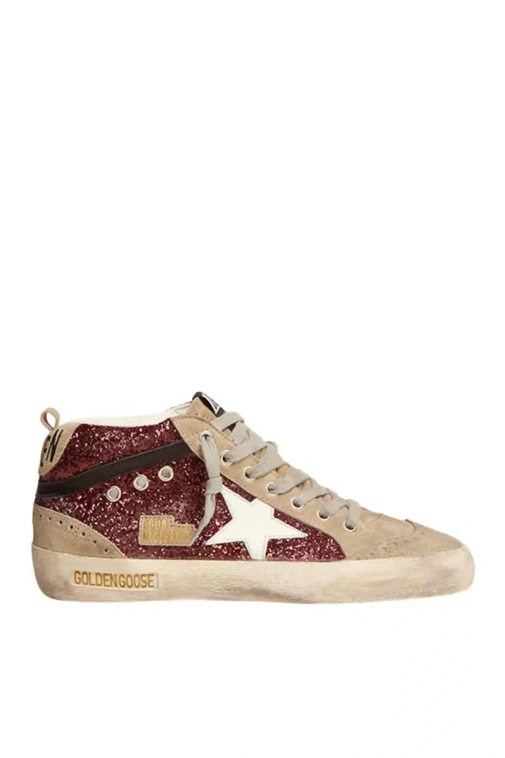 GOLDEN GOOSE Mid Star Classic In Burgundy Product Image