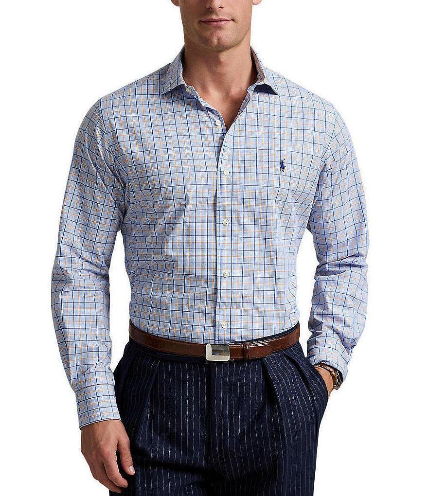 Polo Ralph Lauren Classic Fit Plaid Stretch Poplin Long Sleeve Woven Shirt Product Image