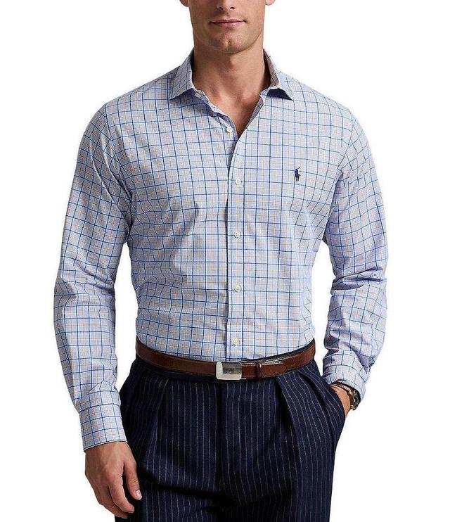 Polo Ralph Lauren Classic Fit Plaid Stretch Poplin Long Sleeve Woven Shirt Product Image