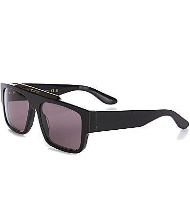 Gucci Mens GG1460S Lettering 56mm Rectangle Sunglasses Product Image