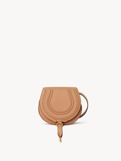 Small Marcie saddle bag in grained leather Product Image