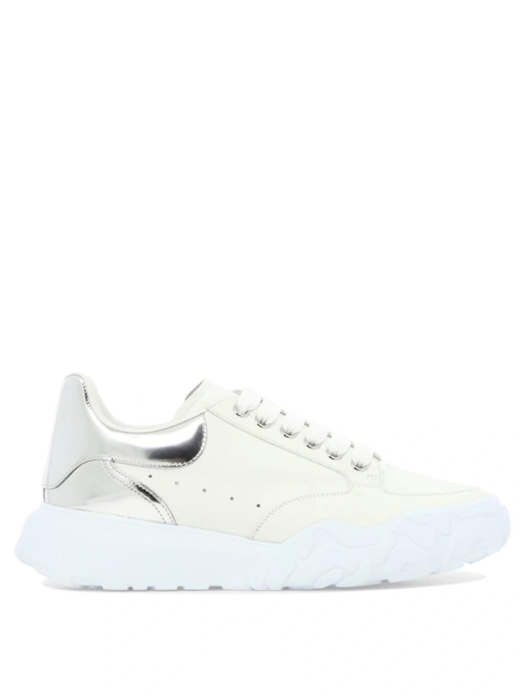 Oversized Court Sneakers In White Product Image