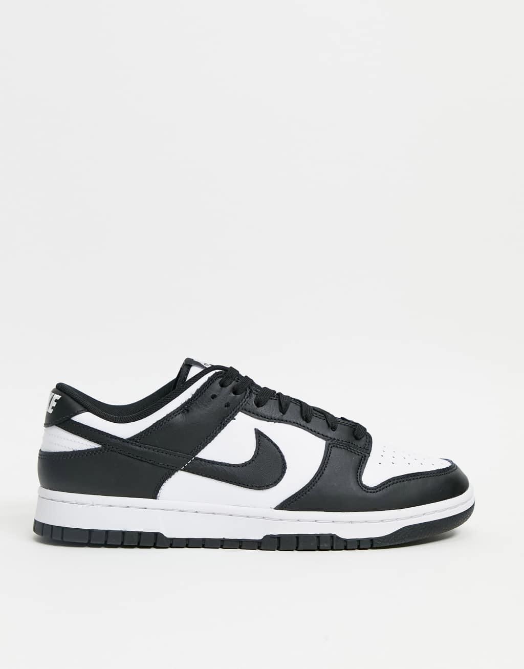 Nike Dunk Low sneakers in white/black Product Image