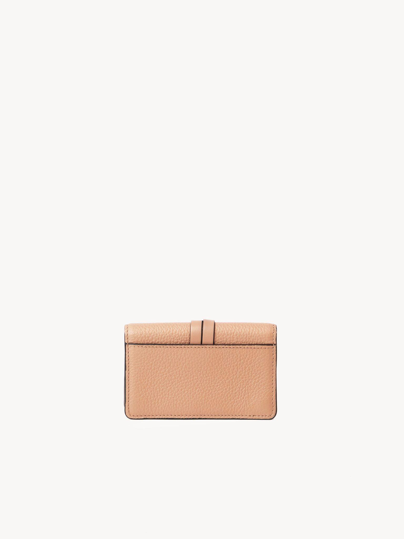 Alphabet card holder in grained leather Product Image