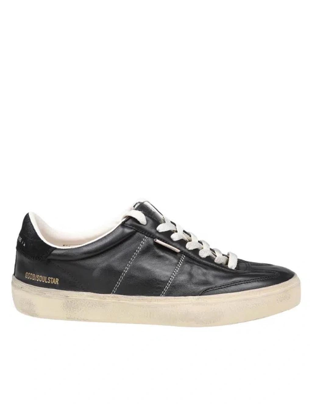 GOLDEN GOOSE Soul Star Trainer In Black Product Image