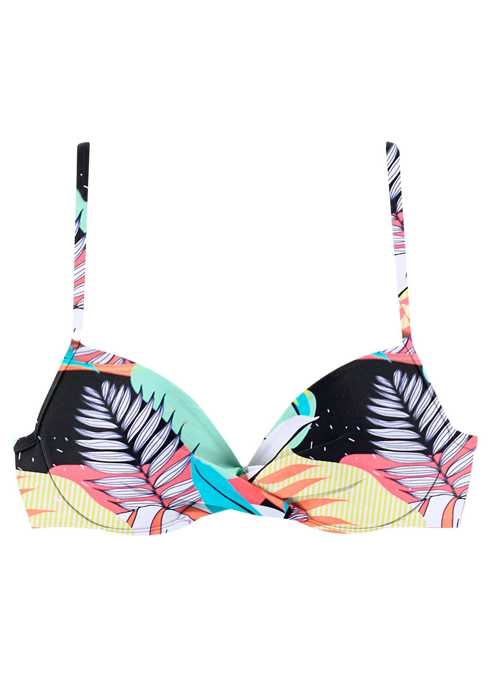 Textured Push-Up Bikini Top - Tribal Tropics Product Image