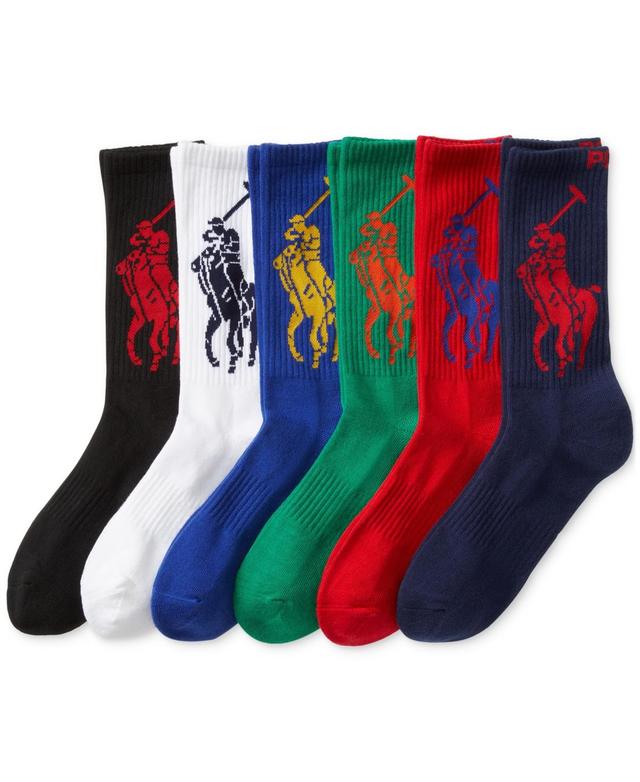 Polo Ralph Lauren Mens 6-Pk. Big Pony Crew Socks Product Image