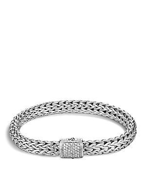 Womens Classic Chain Diamond & Sterling Silver Medium Bracelet Product Image