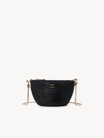 Mini Chloé basket with chain in natural fibers Product Image