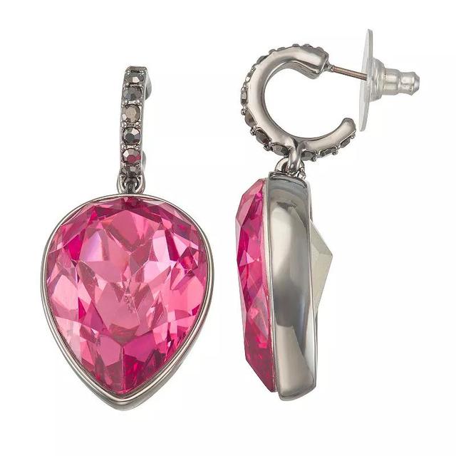 Simply Vera Vera Wang Colorful Stone Teardrop Statement Drop Earrings, Womens, Pink Product Image