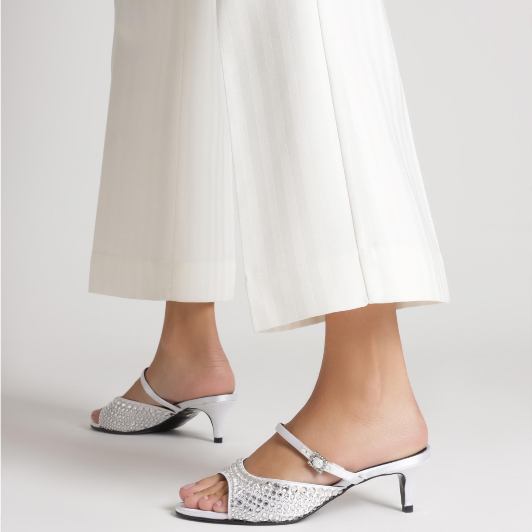 Louise Low Satin Sandal Product Image