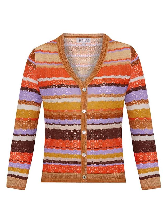 Womens Carolina Striped Cardigan Product Image