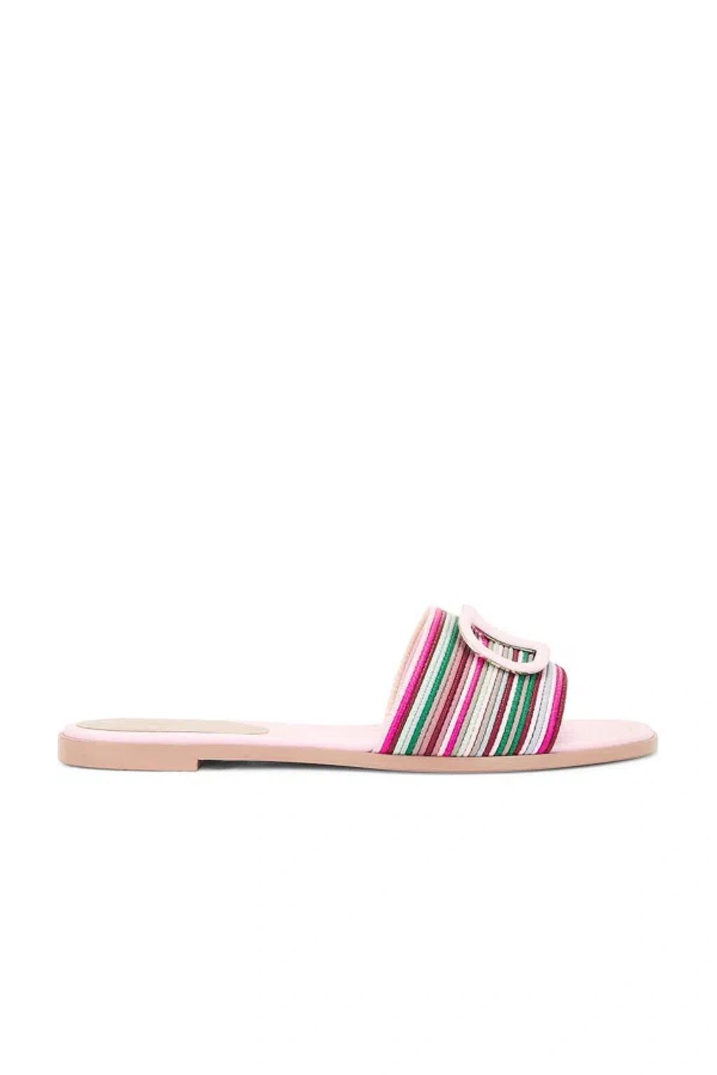 VALENTINO GARAVANI V Logo Signature Slide In Pink Product Image