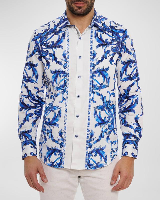 Mens Zuma Baroque-Print Sport Shirt Product Image