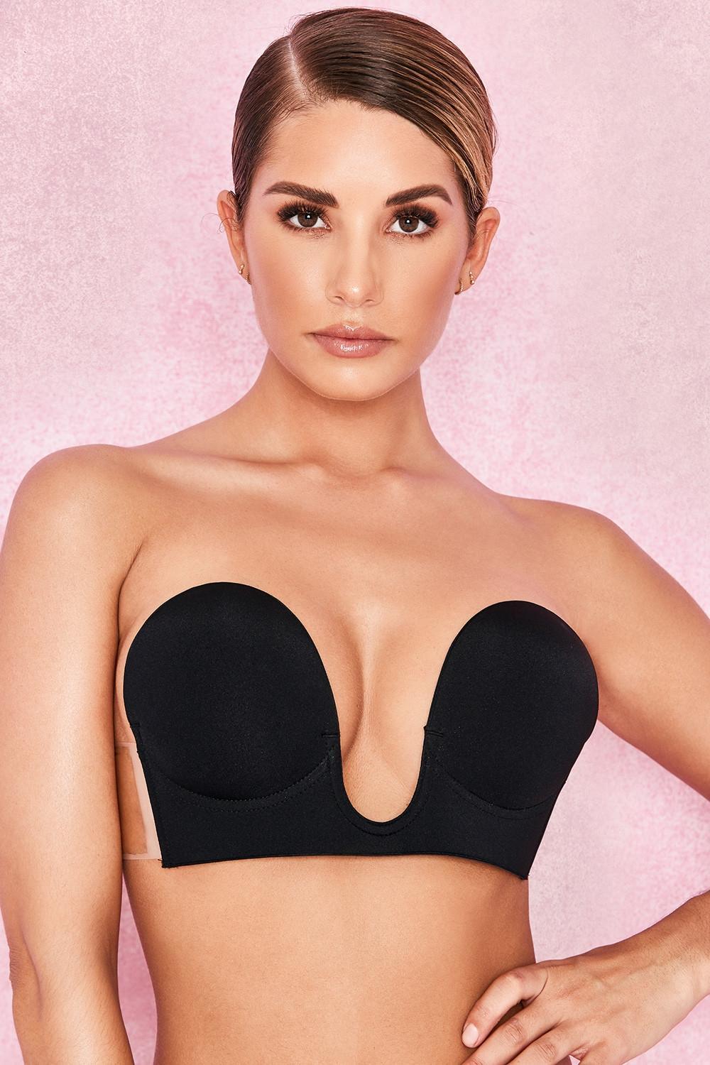 U Plunge Self Adhesive Bra - Black Product Image