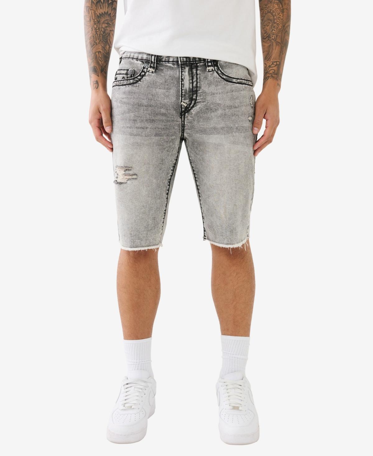 True Religion Ricky Super T Denim Shorts in Elk St Grey Wash Product Image