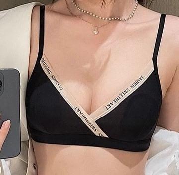 Lettering Padded Bra Top Product Image