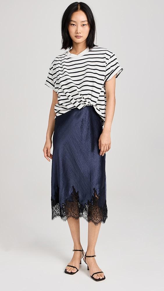 3.1 Phillip Lim Striped Draped T-Shirt Slip Combo Dress | Shopbop Product Image