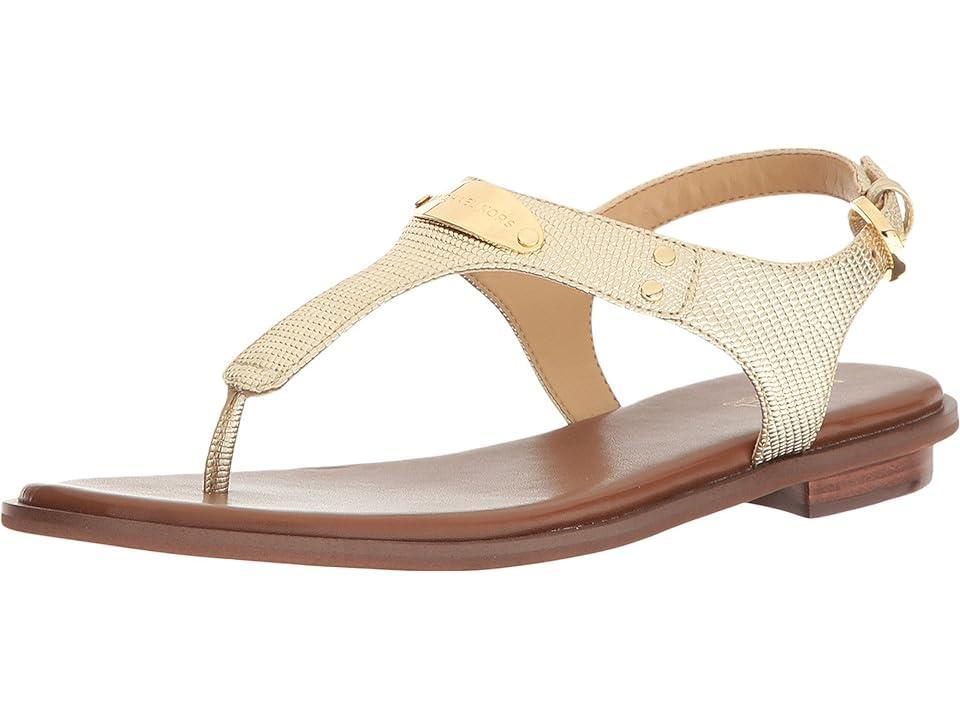 MICHAEL Michael Kors MK Plate Thong (Pale Embossed Lizard Specchio) Women's Sandals Product Image