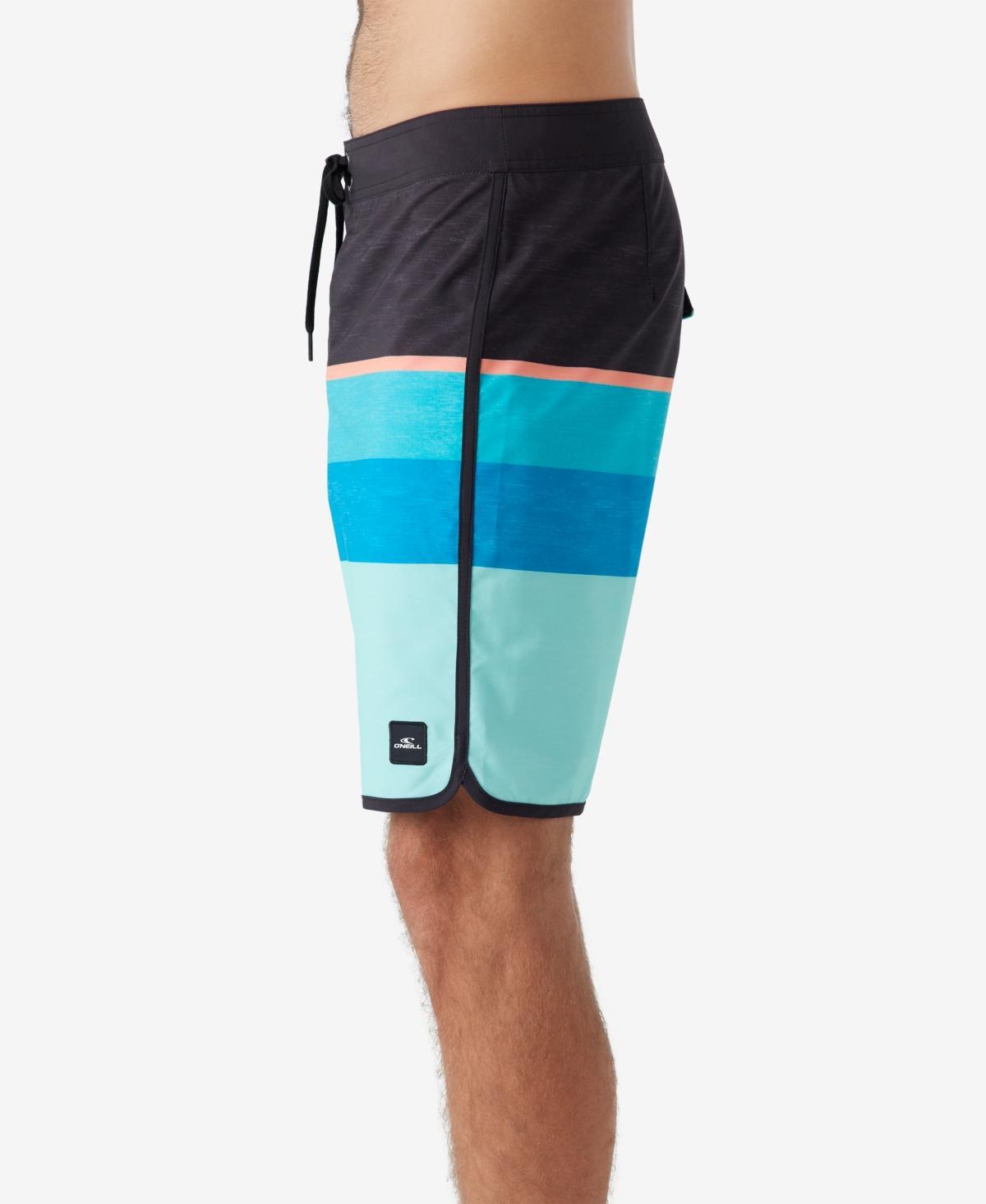 O'Neill Lennox Scallop 19 Boardshorts (Turquoise 1) Men's Swimwear Product Image