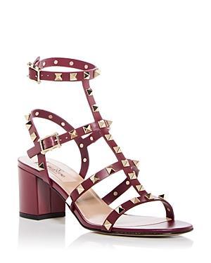 Valentino Garavani Womens Rockstud City Block Heel Sandals Product Image