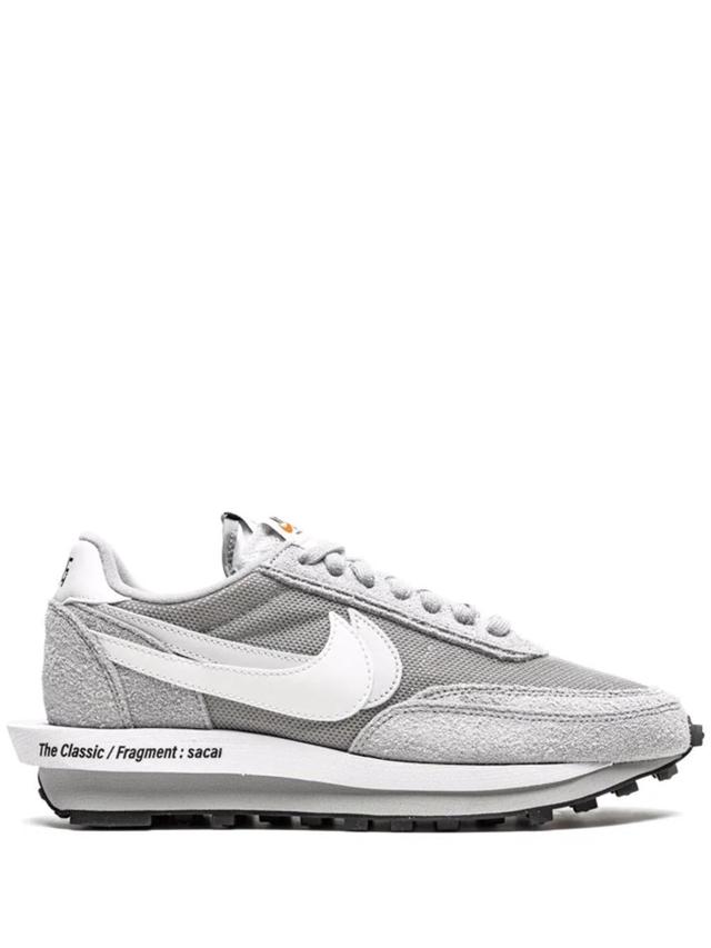 X Sacai X Fragments Ldwaffle Sneakers In Grey Product Image