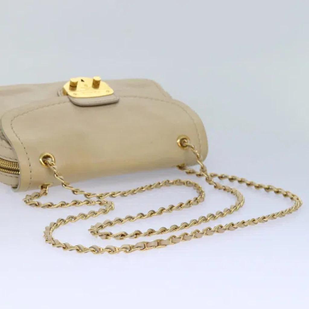 Leather Shoulder Bag () In Beige product image